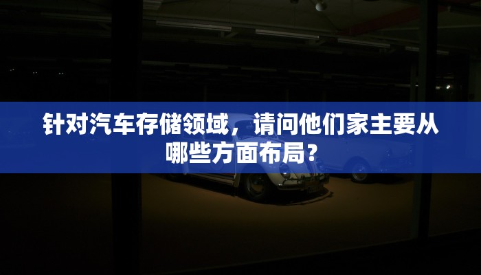 针对汽车存储领域，请问他们家主要从哪些方面布局？