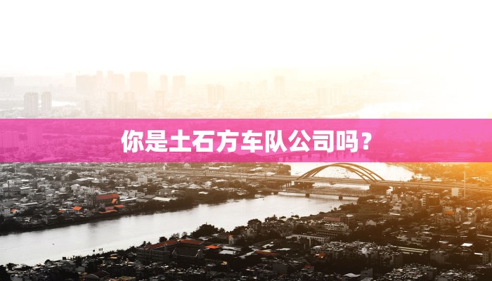 你是土石方车队公司吗？