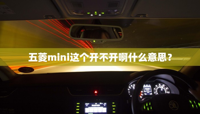 五菱mini这个开不开啊什么意思？