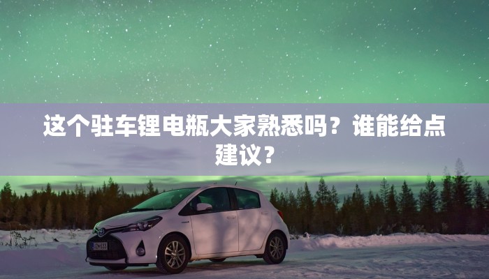 这个驻车锂电瓶大家熟悉吗？谁能给点建议？