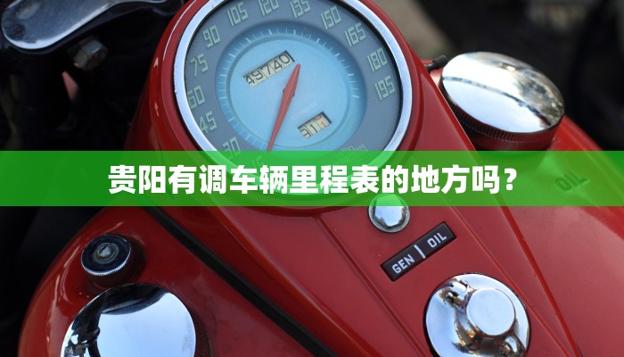贵阳有调车辆里程表的地方吗？