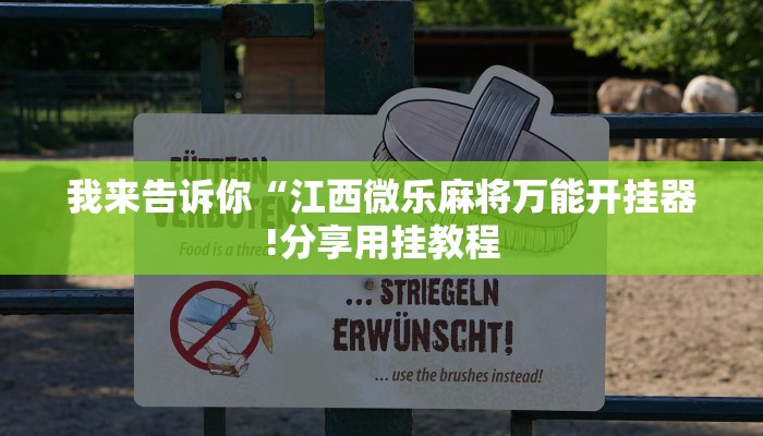 我来告诉你“江西微乐麻将万能开挂器!分享用挂教程