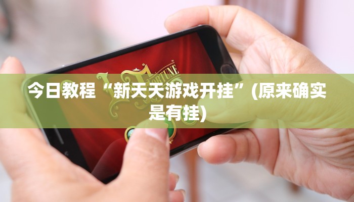 今日教程“新天天游戏开挂”(原来确实是有挂)