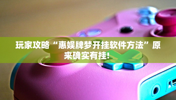 玩家攻略“惠娱牌梦开挂软件方法”原来确实有挂! 
