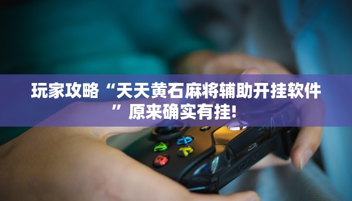 玩家攻略“天天黄石麻将辅助开挂软件”原来确实有挂! 