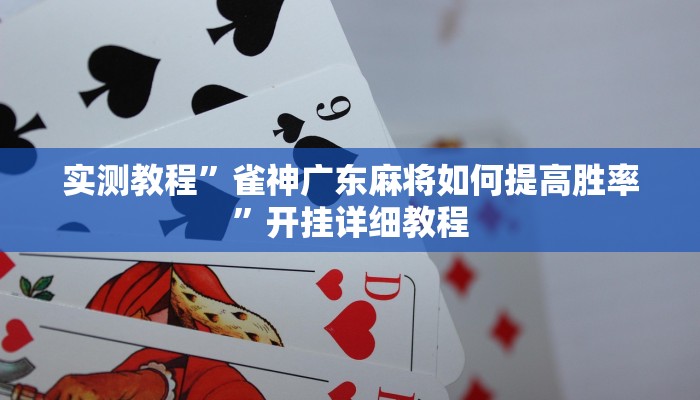 实测教程”雀神广东麻将如何提高胜率”开挂详细教程